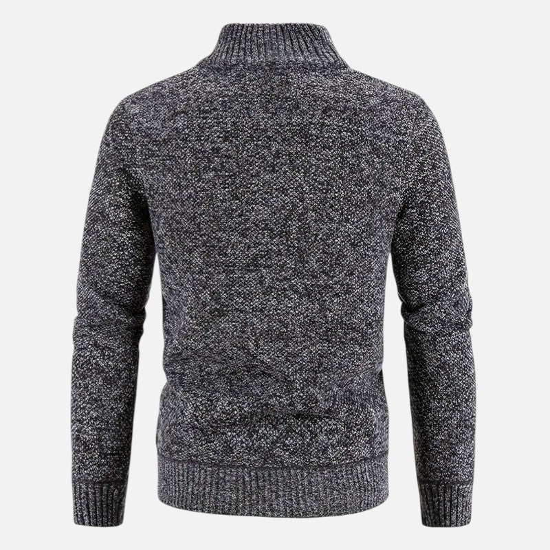 Ariste | Pull-over en tricot à col montant et fermeture éclair pour homme