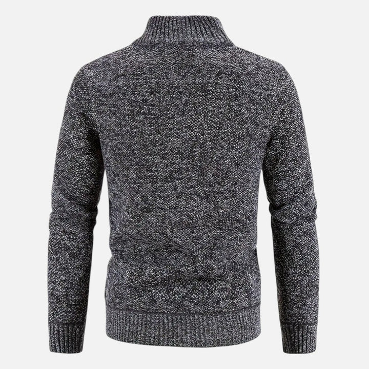 Ariste | Pull-over en tricot à col montant et fermeture éclair pour homme