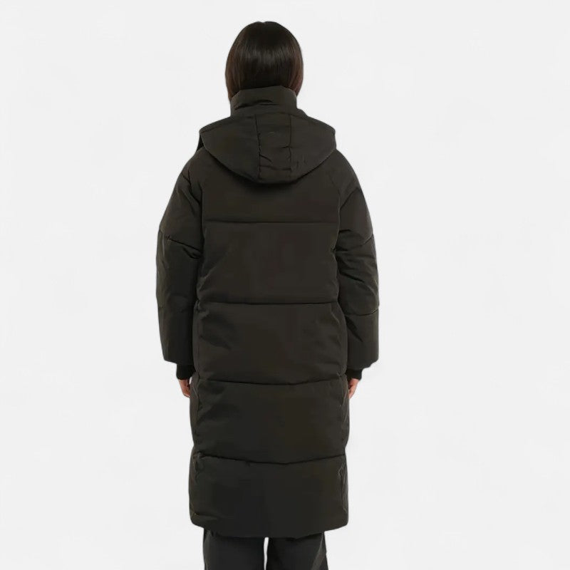 Ariste | Doudoune longue classique à capuche pour femme
