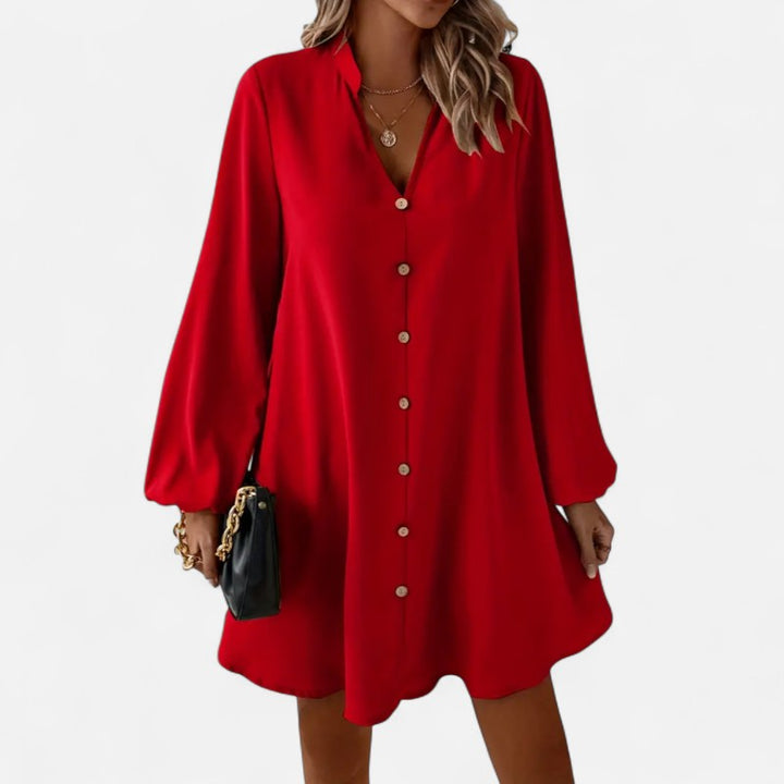 Ariste | Robe chemise fluide boutonnée pour femme