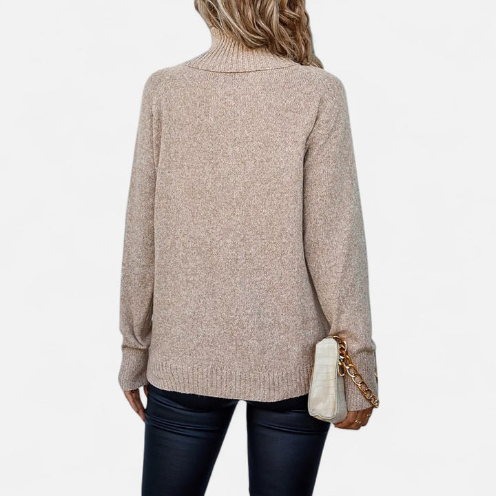 Ariste | Pull-over élégant à col haut et tricot chaud