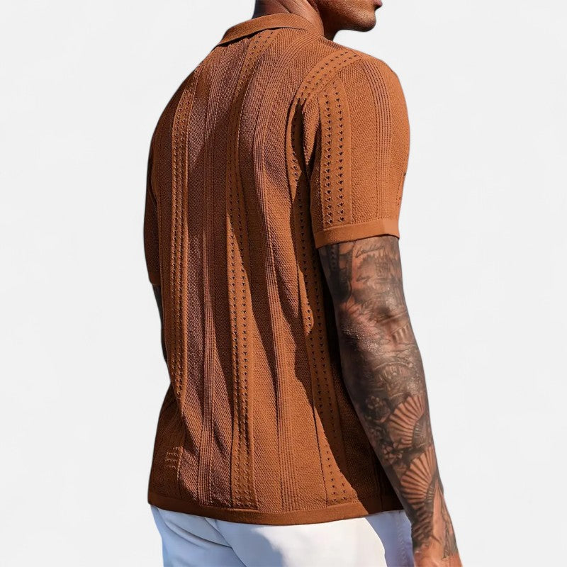 Ariste | Polo texturé manches courtes