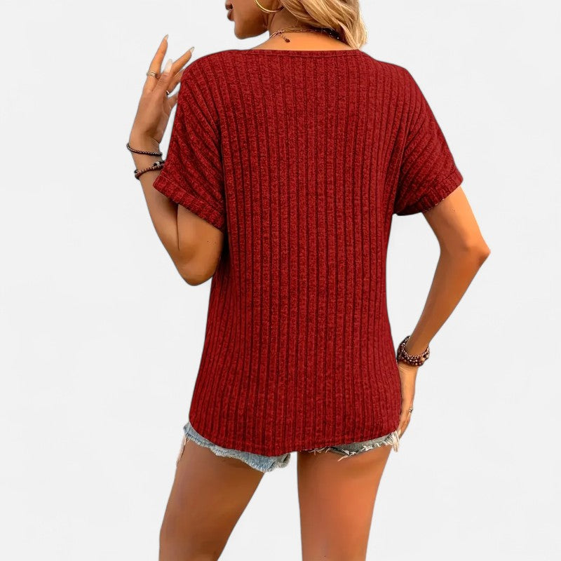 Ariste | T-shirt côtelé doux pour femmes