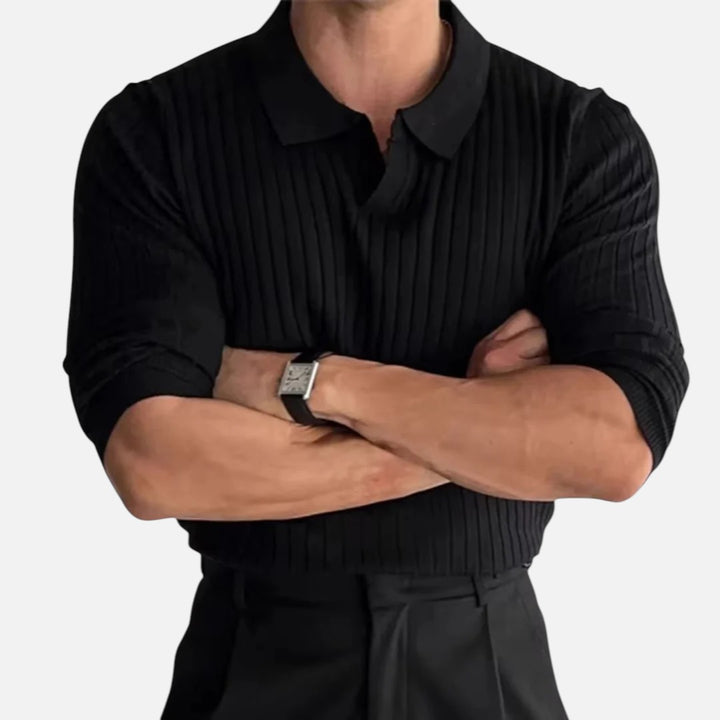Ariste | Polo en tricot rayé