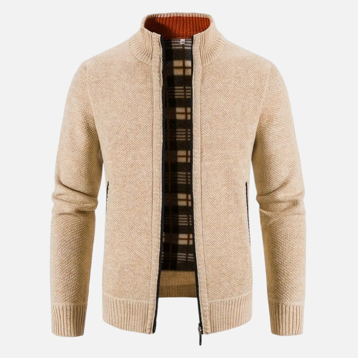 Ariste | Pull-over en tricot à col montant et fermeture éclair pour homme