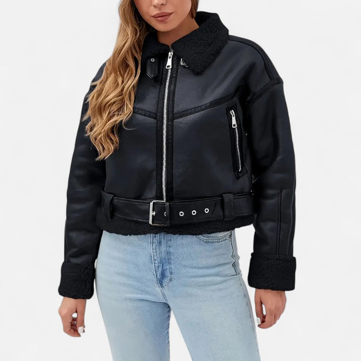 Ariste | Blouson biker revisité pour femme