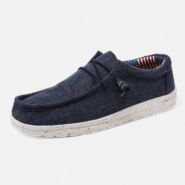 Ariste | Mocassins à enfiler pour homme avec motif drapeau