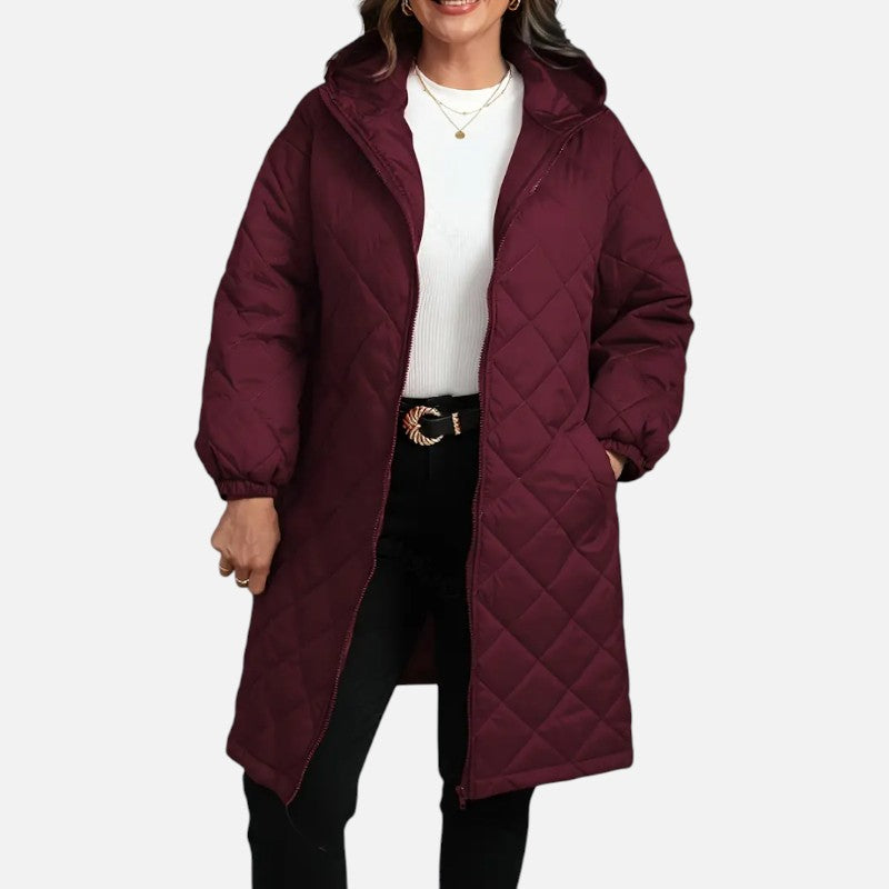 Ariste | Manteau matelassé à capuche grande taille pour femme