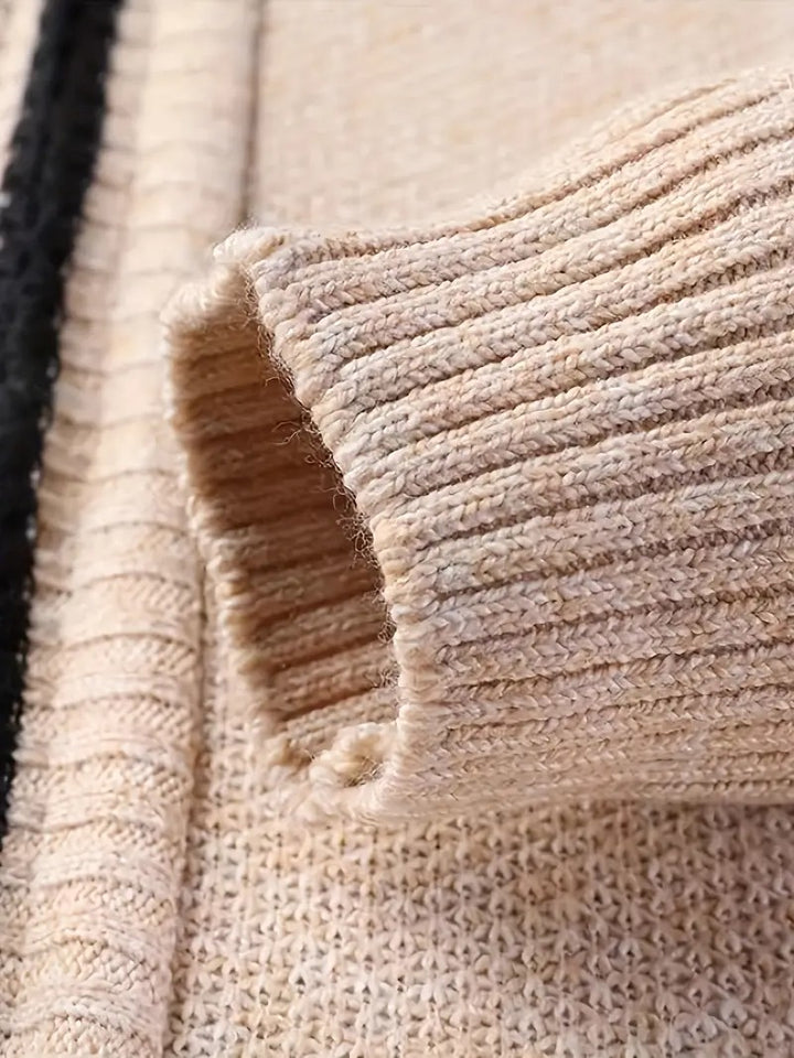 Ariste | Pull-over en tricot à col montant et fermeture éclair pour homme