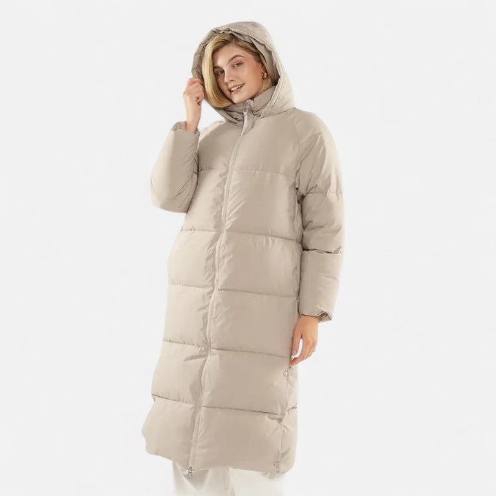Ariste | Doudoune longue à capuche Premium pour femme