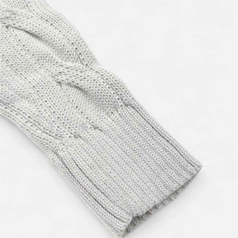 Ariste | Pull à demi-zip en maille torsadée pour homme