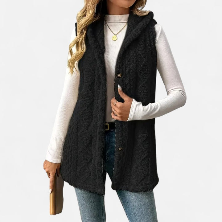 Ariste | Gilet sans manches élégant pour femme en peluche