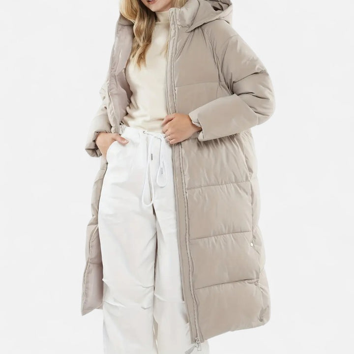 Ariste | Doudoune longue à capuche Premium pour femme