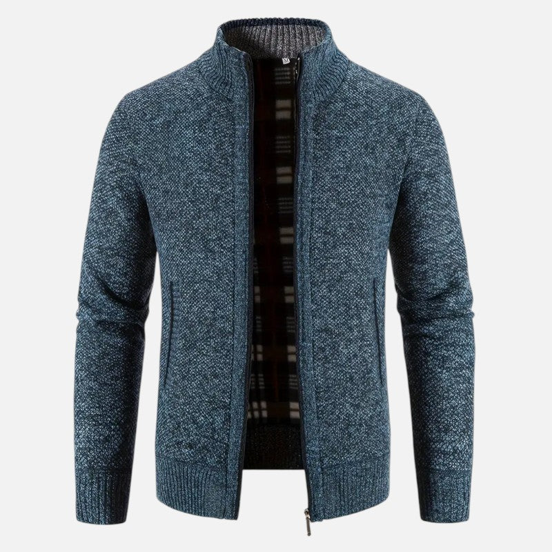 Ariste | Pull-over en tricot à col montant et fermeture éclair pour homme