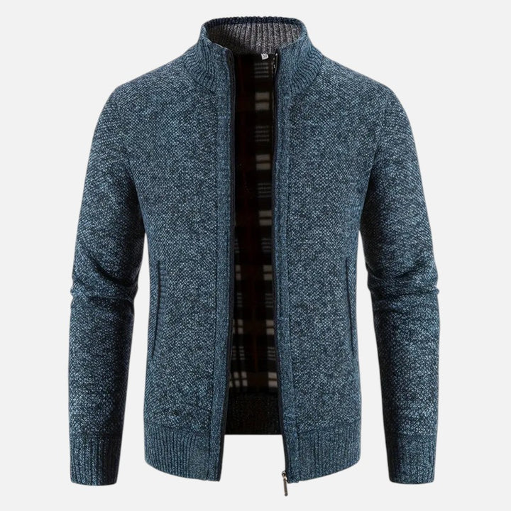 Ariste | Pull-over en tricot à col montant et fermeture éclair pour homme