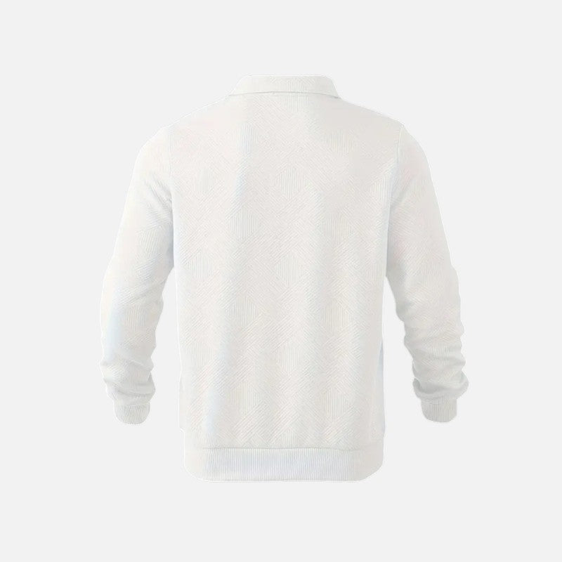 Ariste | Sweat-shirt décontracté à col zippé et rayures pour homme