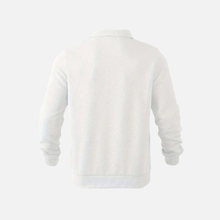Ariste | Sweat-shirt décontracté à col zippé et rayures pour homme