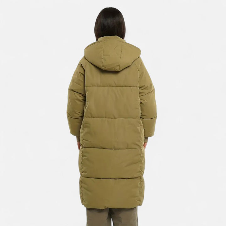 Ariste | Doudoune longue classique à capuche pour femme