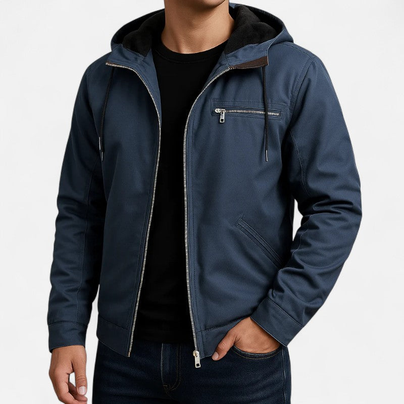 Ariste | Veste pour homme avec capuche et fermeture éclair – élégante et polyvalente