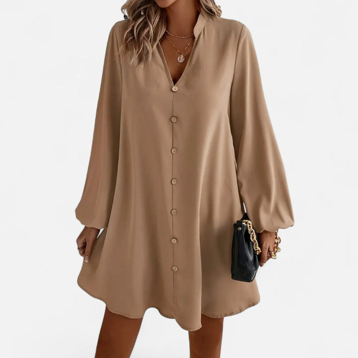 Ariste | Robe chemise fluide boutonnée pour femme