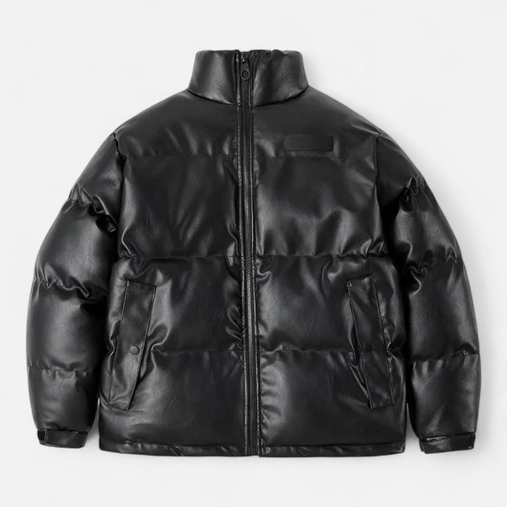 Ariste | Veste courte en PU épais pour homme