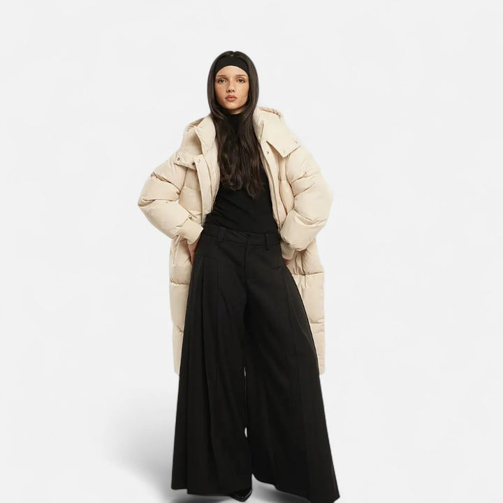 Ariste | Doudoune longue classique à capuche pour femme