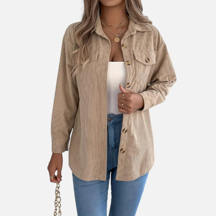 Ariste | Veste en velours côtelé à manches longues pour femme