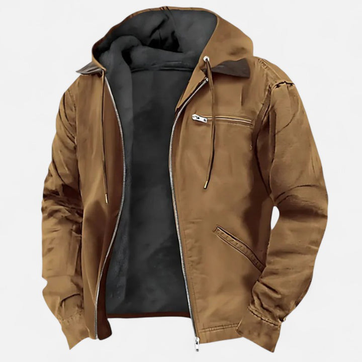 Ariste | Veste pour homme avec capuche et fermeture éclair – élégante et polyvalente