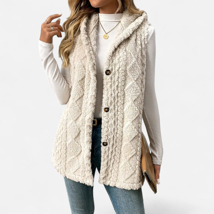 Ariste | Gilet sans manches élégant pour femme en peluche