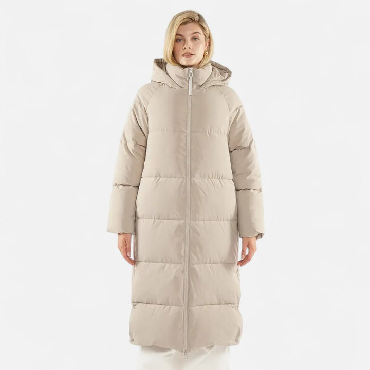 Ariste | Doudoune longue à capuche Premium pour femme