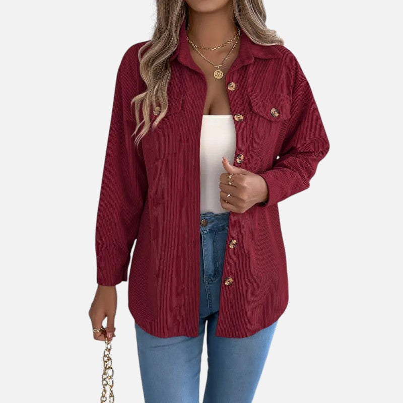 Ariste | Veste en velours côtelé à manches longues pour femme