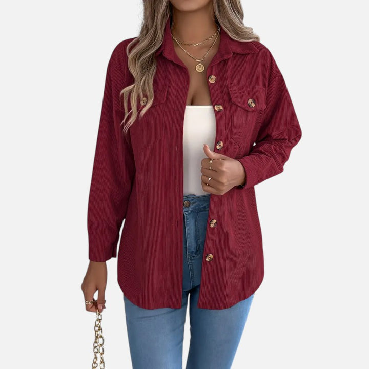 Ariste | Veste en velours côtelé à manches longues pour femme