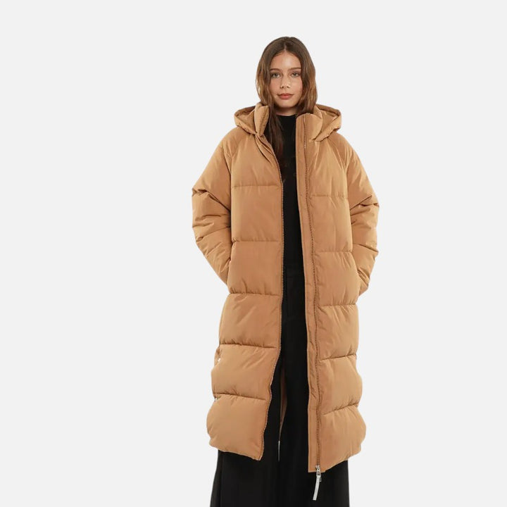 Ariste | Doudoune longue imperméable avec double zip pour femme