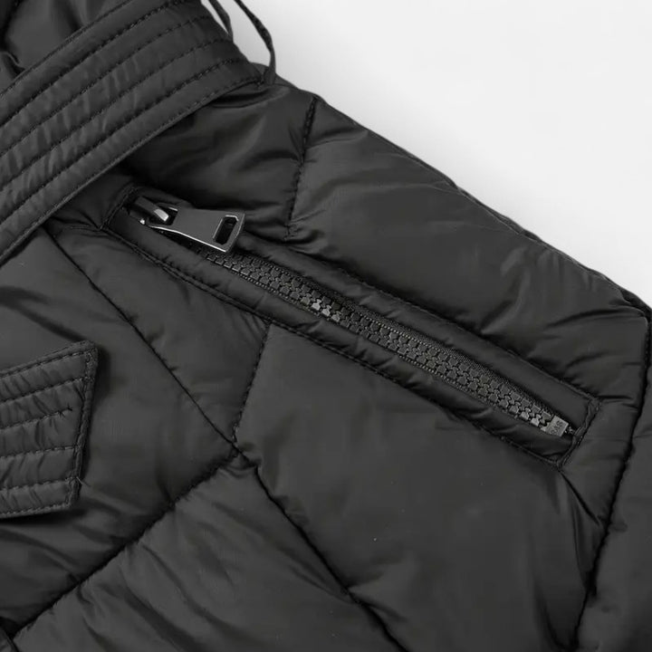 Ariste | Manteau d'hiver mi-long pour femme avec capuche en fausse fourrure