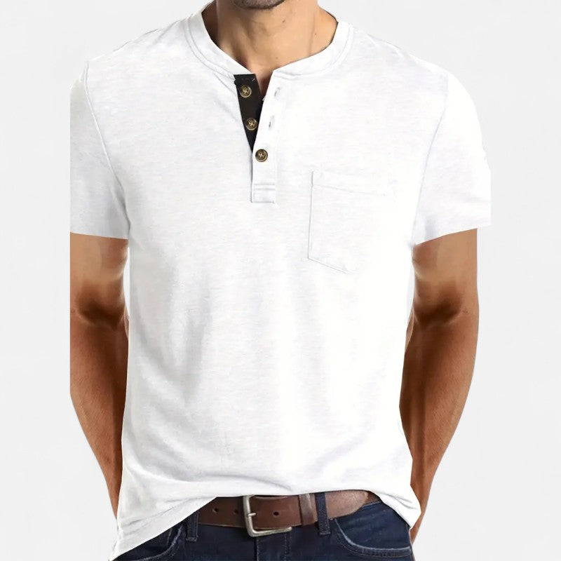 Ariste | T-shirt col tunisien pour homme