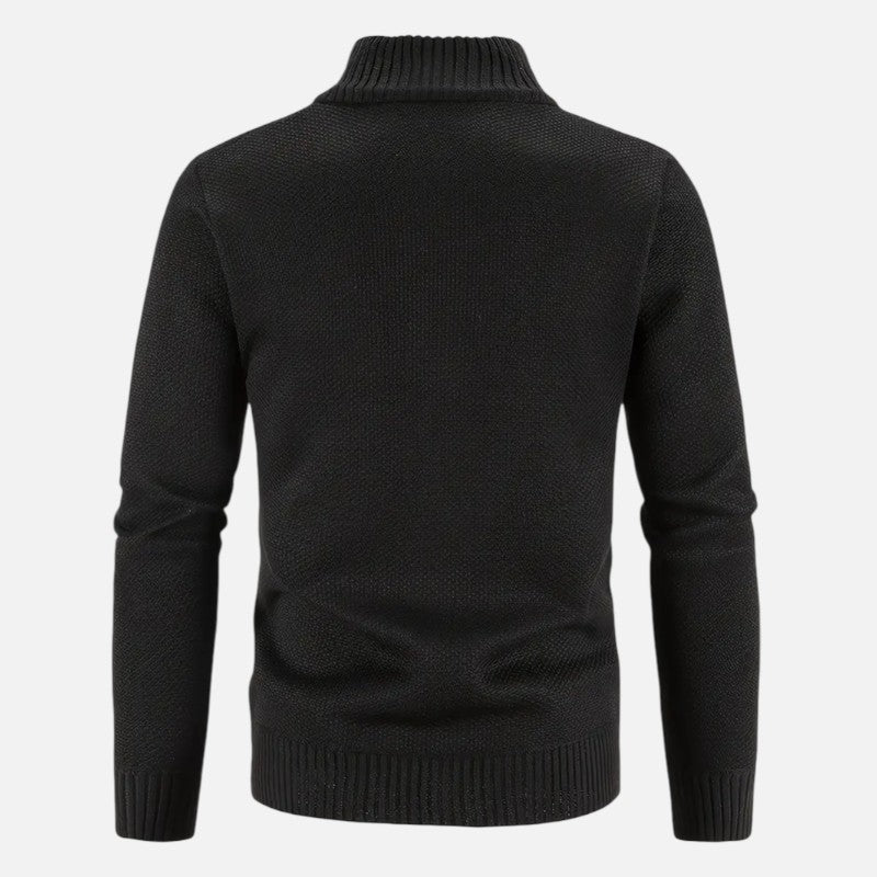 Ariste | Pull-over en tricot à col montant et fermeture éclair pour homme