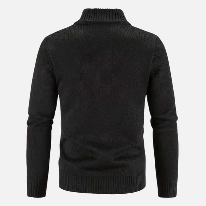 Ariste | Pull-over en tricot à col montant et fermeture éclair pour homme