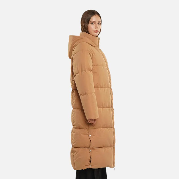 Ariste | Doudoune longue imperméable avec double zip pour femme