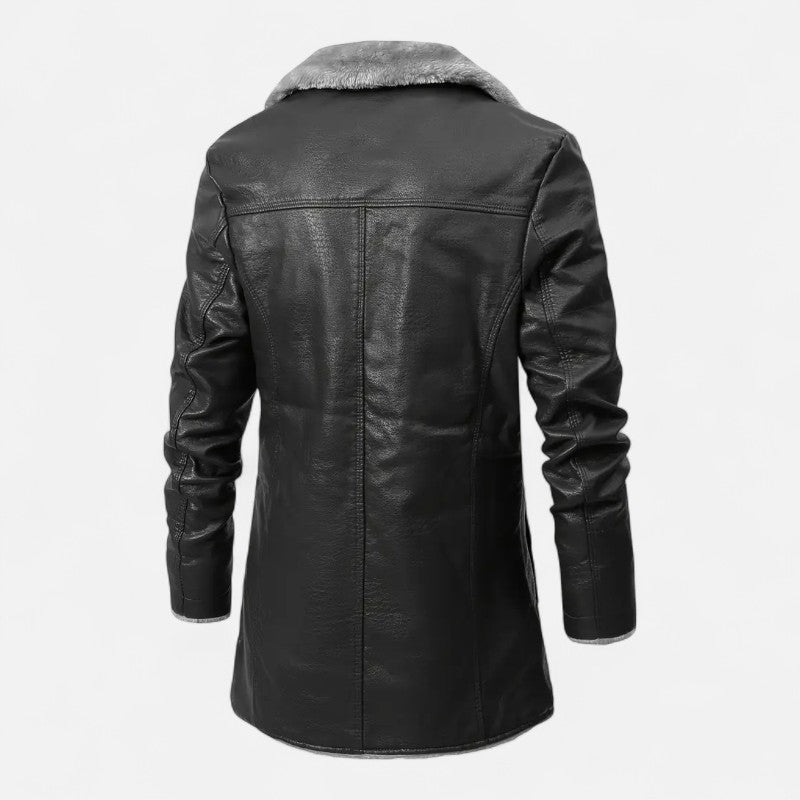 Ariste | Veste en PU avec col velours pour homme