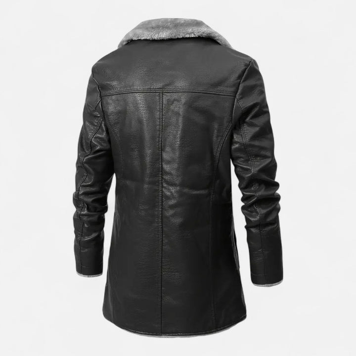 Ariste | Veste en PU avec col velours pour homme