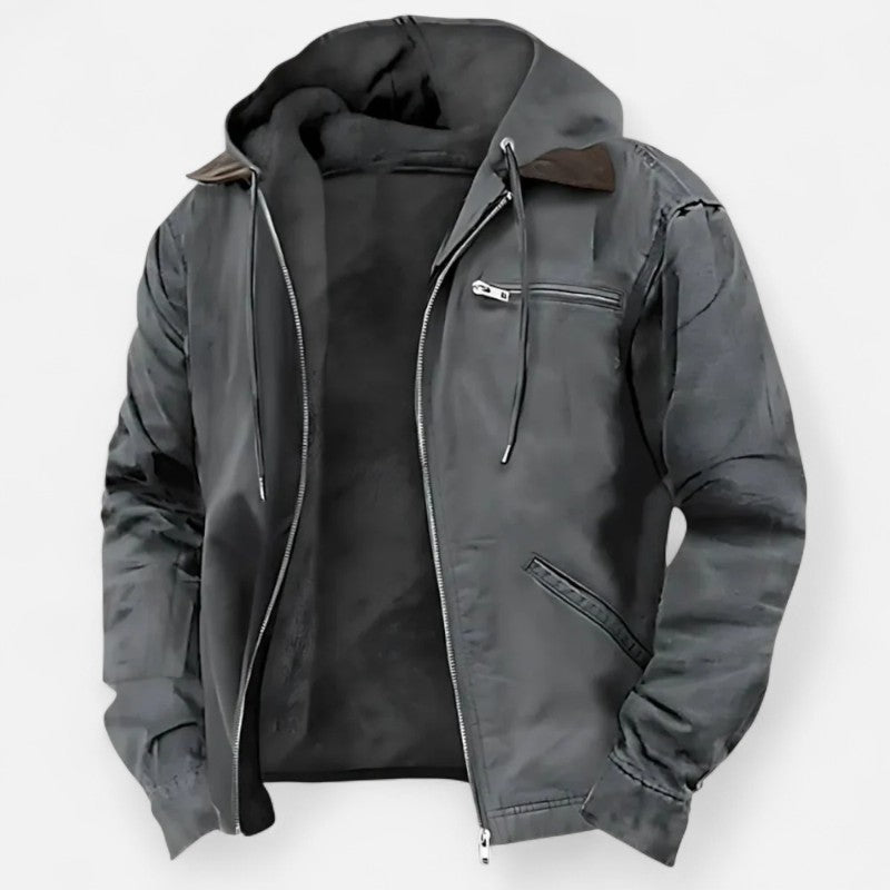 Ariste | Veste pour homme avec capuche et fermeture éclair – élégante et polyvalente