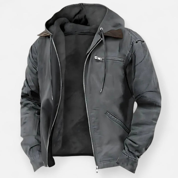 Ariste | Veste pour homme avec capuche et fermeture éclair – élégante et polyvalente