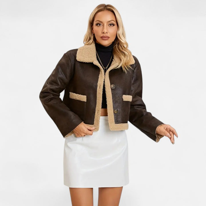 Ariste | Veste courte en fausse fourrure pour femme