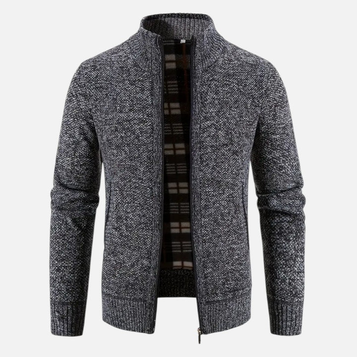 Ariste | Pull-over en tricot à col montant et fermeture éclair pour homme