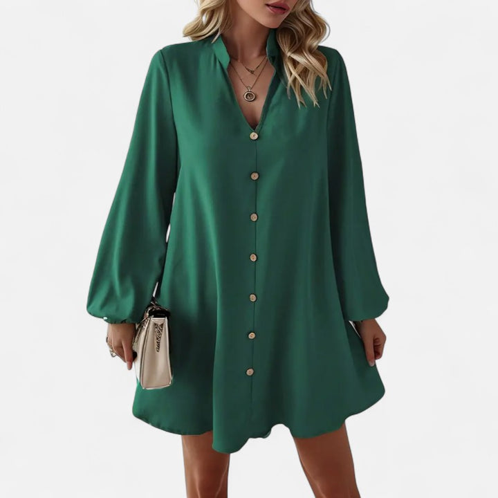 Ariste | Robe chemise fluide boutonnée pour femme