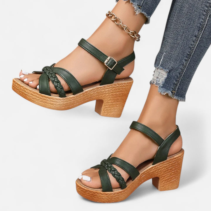 Ariste | Sandales à talons hauts tressés pour femmes