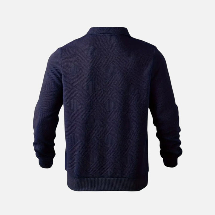 Ariste | Sweat-shirt décontracté à col zippé et rayures pour homme