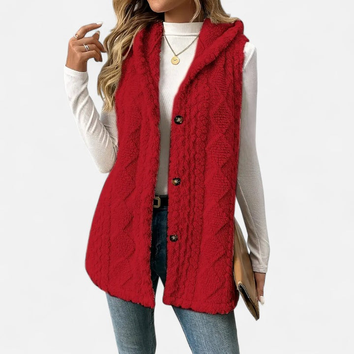 Ariste | Gilet sans manches élégant pour femme en peluche
