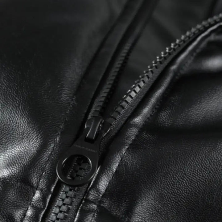 Ariste | Veste courte en PU épais pour homme