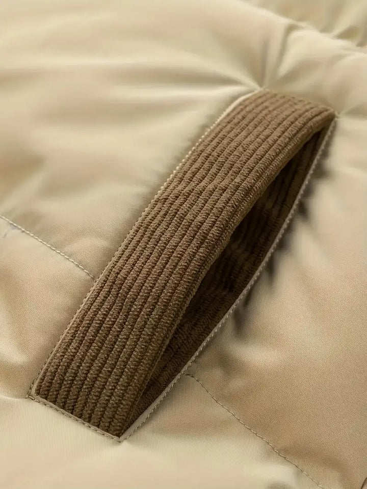 Ariste | Veste détachable à capuche et blocs de couleur chaude